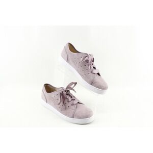 Vionic Keke Mauve Suede Leather Ribbon Lace Supportive Sneakers Shoes Womens 7.5